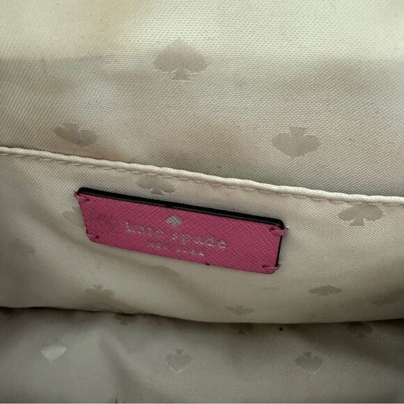 Kate Spade bright bubblegum pink leather chain crossbody bag Cameron - Picture 6 of 11